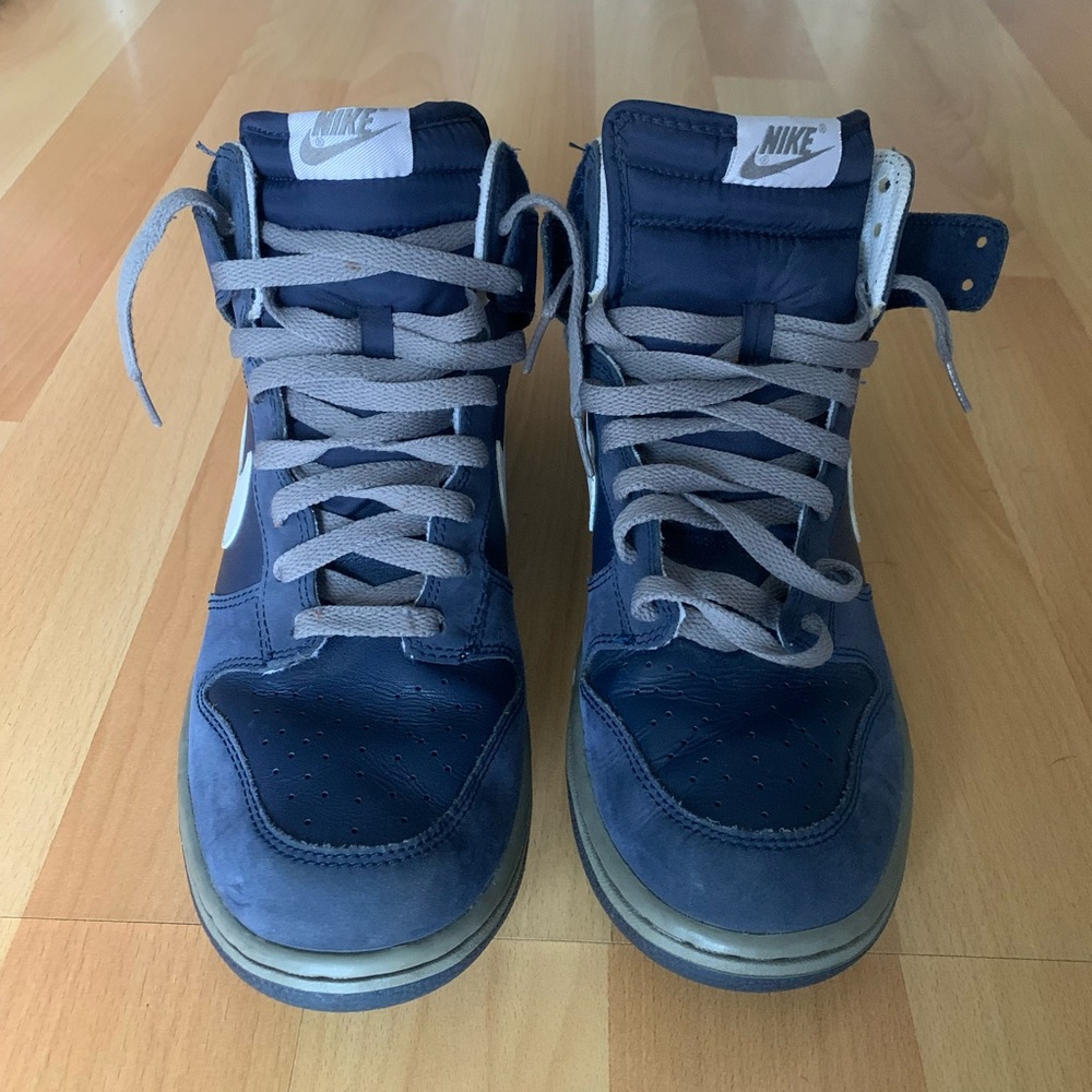 Size 10.5 - Nike Dunk High Navy Blue - 317982-401